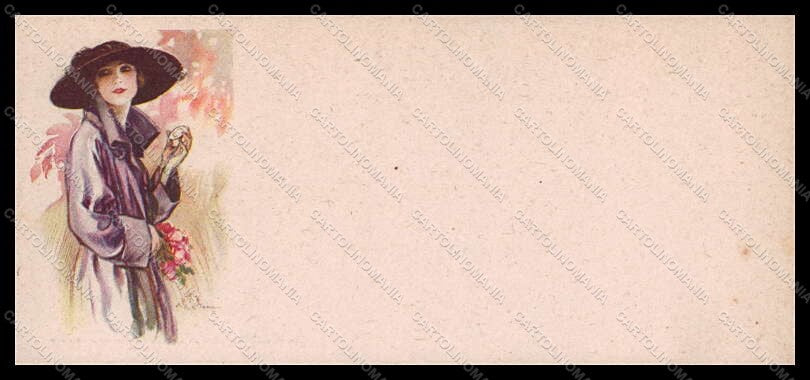 Artist Signed Terzi A. Fashion Glamour Lady 13.5x6 serie 360M-4 postcard VK8094 – fronte