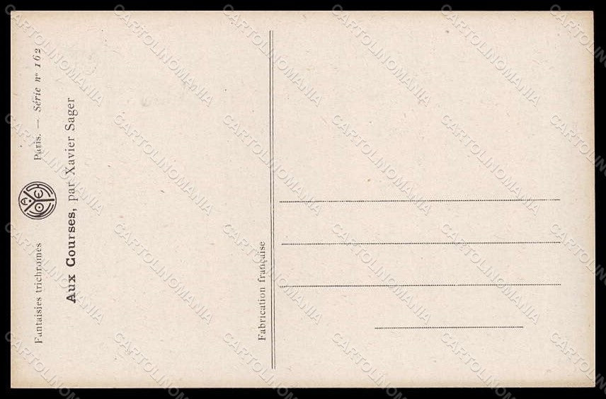 Artist Signed Sager X. Fashion Glamour Lady Equitation serie 162 postcard VK8096 – retro