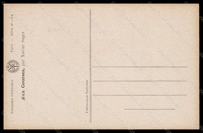 Artist Signed Sager X. Glamour Lady Equitation Horse serie 162 postcard VK8097 – retro
