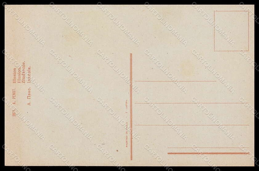 Artist Signed Penot A. Risque Lady Cupid Illusion serie 2871 postcard VK8098 – retro