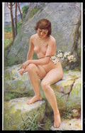 Artist Signed Chantron J. A. Risque Nude Lady Spring serie 38 postcard VK8103 – fronte