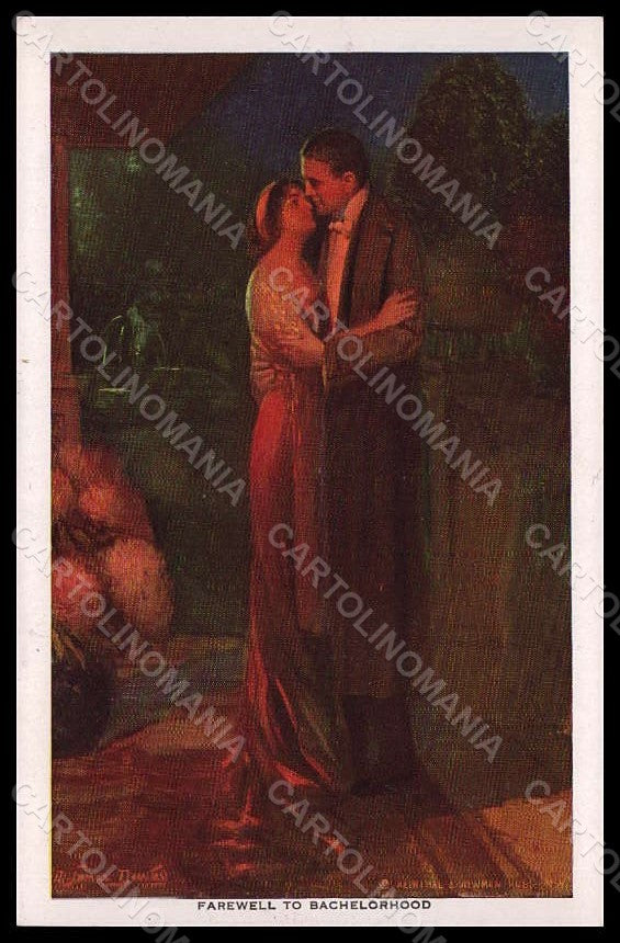 Artist Signed Dewey A. J. Romantic Couple serie 271 postcard VK8125 – fronte