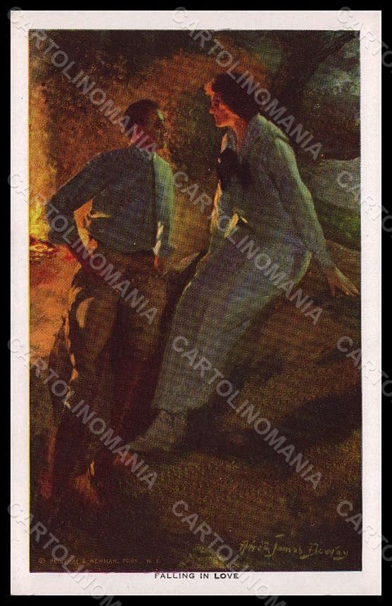 Artist Signed Dewey A. J. Romantic Couple serie 270 postcard VK8126 – fronte