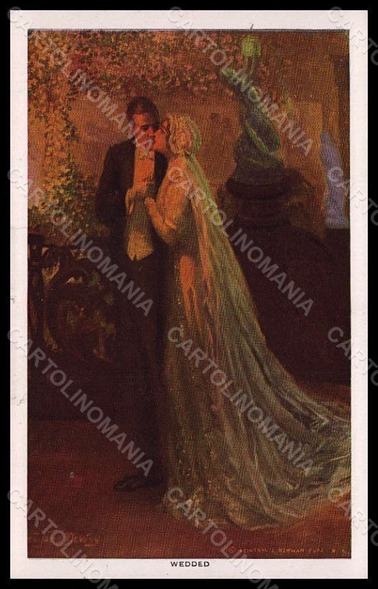 Artist Signed Dewey A. J. Romantic Couple serie 274 postcard VK8127 – fronte