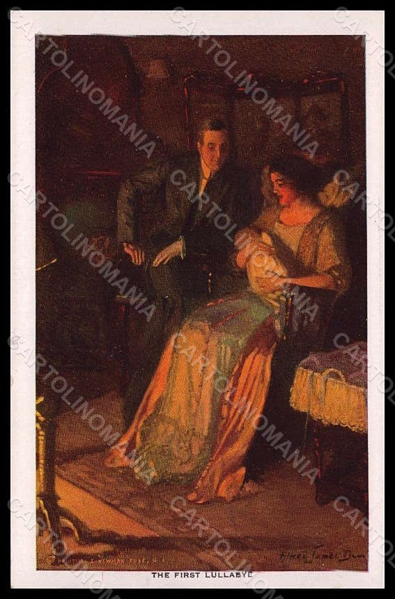 Artist Signed Dewey A. J. Romantic Couple serie 275 postcard VK8128 – fronte