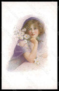 Artist Signed Horwitz H. Lady A Dream of Fair Woman serie 111 postcard VK8135 – fronte