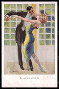 Artist Signed Usabal L. Fashion Glamour Lady Dance WSSB 1069 postcard VK8137 – fronte