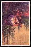 Artist Signed Ulreich Lady Romantic Couple BKWI serie 320-3 postcard VK8144 – fronte