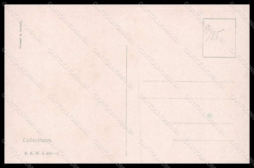 Artist Signed Ulreich Lady Romantic Couple BKWI serie 320-3 postcard VK8144 – retro