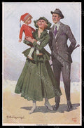 Artist Signed Rothgaengel Lady Romantic Couple Child serie 1181 postcard VK8148 – fronte