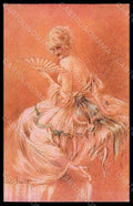 Artist Signed Icart L. Risque Lady Art Deco Eternel Feminin serie 48-6 pc VK8152 – fronte