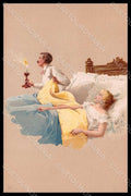 Artist Signed Geiger Lady Romantic Couple postcard VK8158 – fronte