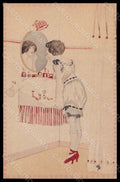 Artist Signed SK Fashion Glamour Lady Art Deco Make Up serie 19 3075 pc VK8167 – fronte
