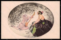 Artist Signed Solanges Risque Lady Pierrot Italien Gravur 1960 postcard VK8172 – fronte