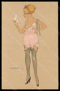 Artist Signed Calderara Fashion Glamour Lady Art Deco serie 3241-12 pc VK8180 – fronte