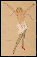 Artist Signed Calderara Fashion Glamour Lady Art Deco serie 3241-10 pc VK8182 – fronte