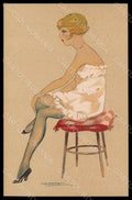Artist Signed Calderara Fashion Glamour Lady Art Deco serie 3241-9 pc VK8183 – fronte