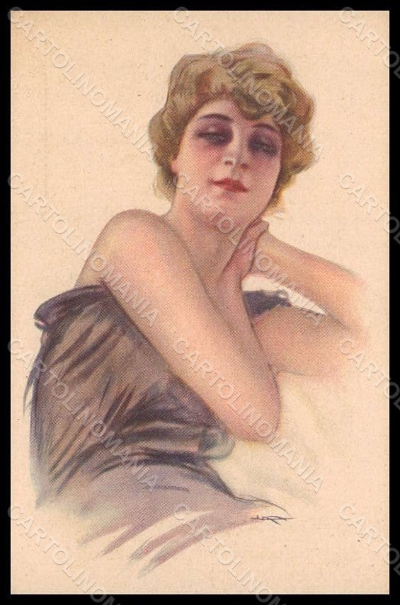 Artist Signed Metlicovitz Glamour Lady Art Deco serie 152-2 postcard VK8211 – fronte