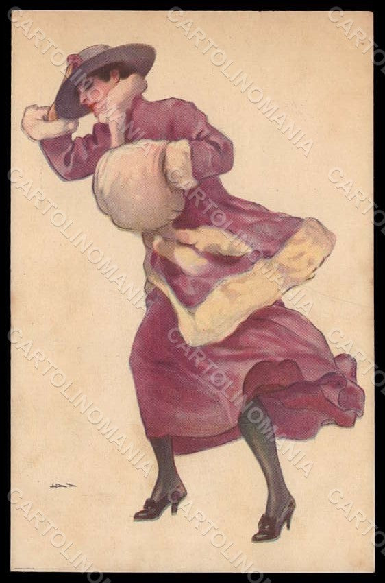 Artist Signed Metlicovitz Glamour Lady Art Deco serie 104-2 postcard VK8218 – fronte