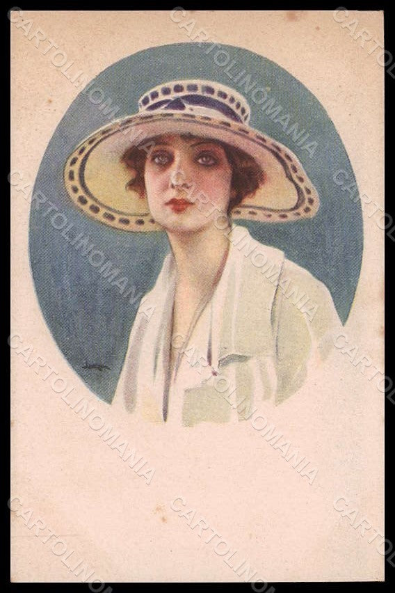 Artist Signed Metlicovitz Glamour Lady Art Deco serie 82-1 postcard VK8228 – fronte
