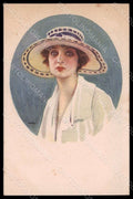 Artist Signed Metlicovitz Glamour Lady Art Deco serie 82-1 postcard VK8228 – fronte