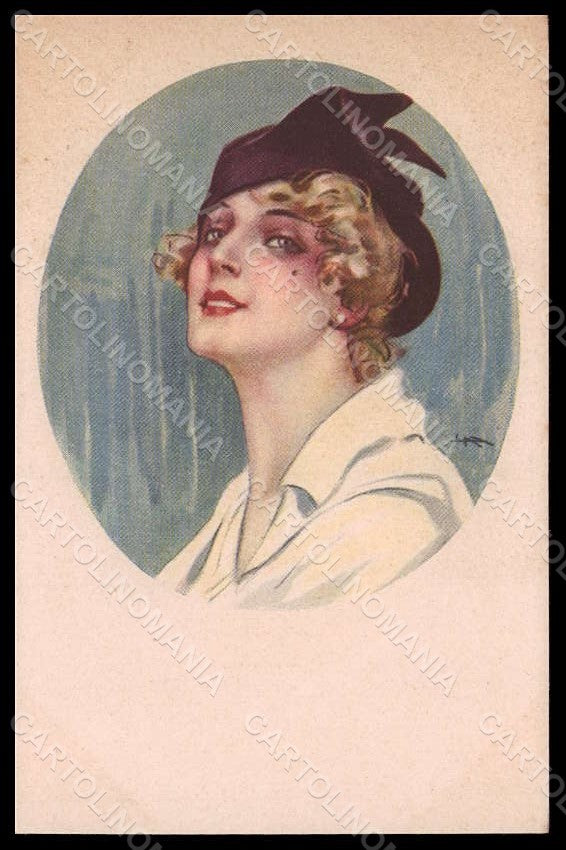Artist Signed Metlicovitz Glamour Lady Art Deco serie 82-5 postcard VK8231 – fronte