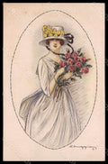 Artist Signed Muggiani Fashion Glamour Lady serie 941-1 postcard VK8235 – fronte