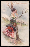 Artist Signed Crotta Fashion Glamour Lady serie 1518 postcard VK8238 – fronte
