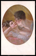 Artist Signed Guerzoni Romantic Couple Lady serie 1033-2 postcard VK8264 – fronte