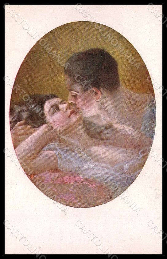 Artist Signed Guerzoni Romantic Couple Lady serie 1033-2 postcard VK8264 – fronte