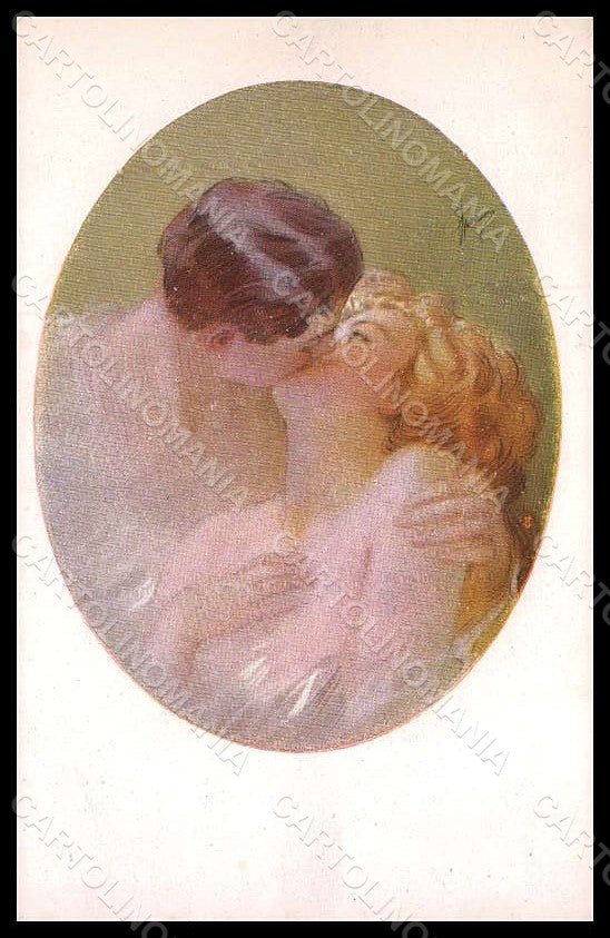 Artist Signed Guerzoni Romantic Couple Lady serie 1033-3 postcard VK8265 – fronte