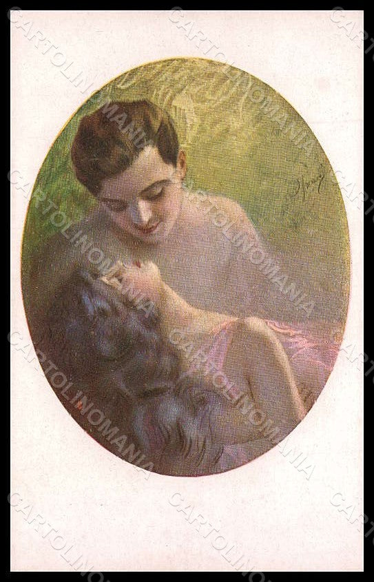 Artist Signed Guerzoni Romantic Couple Lady serie 1033-4 postcard VK8266 – fronte