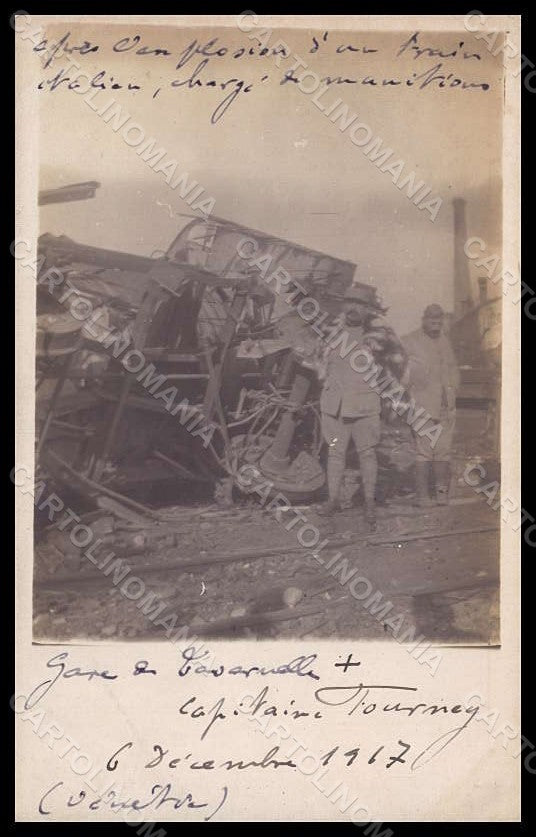 Militari WWI Italia Tavernelle Altavilla Vicenza Treno Esplosione foto pc VK8283 – fronte