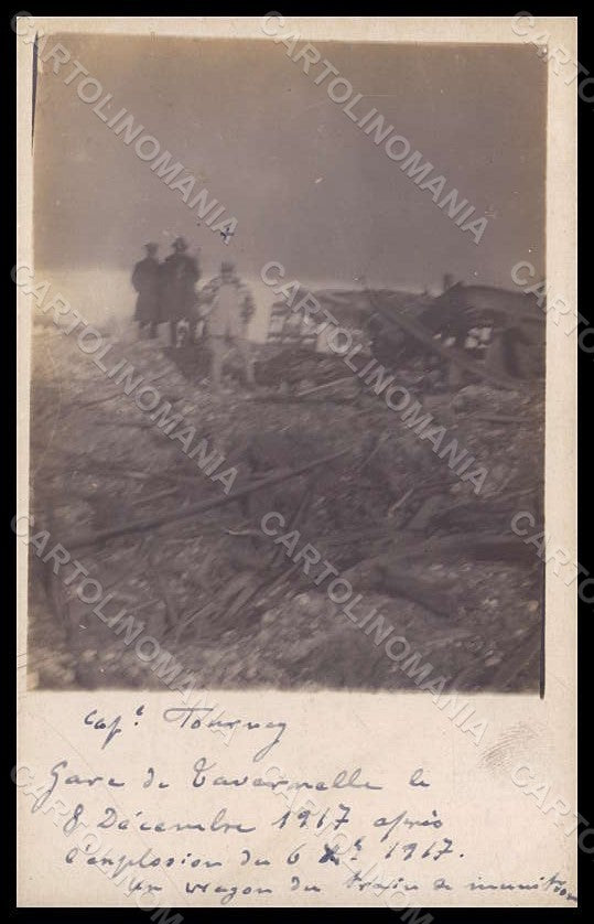 Militari WWI Italia Tavernelle Altavilla Vicenza Treno Esplosione foto pc VK8284 – fronte
