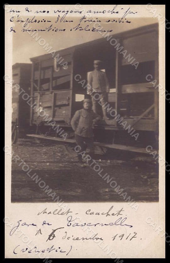 Militari WWI Italia Tavernelle Altavilla Vicenza Treno Esplosione foto pc VK8285 – fronte
