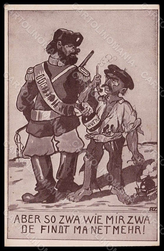Artist Signed AZ German Propaganda WW1 BLWI serie 500-3 postcard VK8316 – fronte