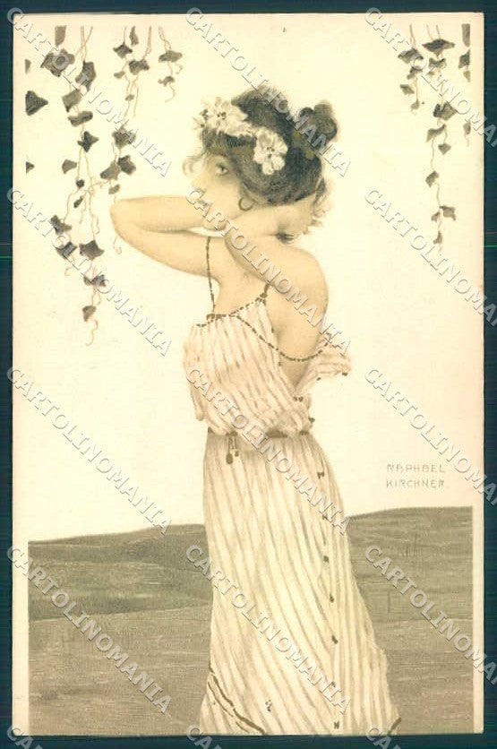 Artist Signed Kirchner R. Lady Greek Girls D.30-9 postcard VK8392 – fronte