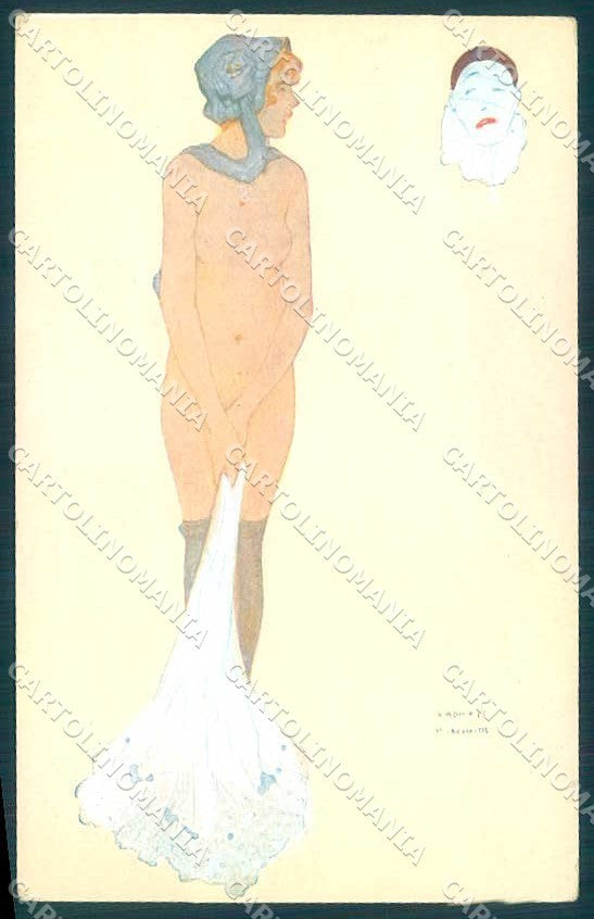 Artist Signed Kirchner R Risque Lady Peches Capitaux Deadly Sins P.3-4pc VK8428 – fronte