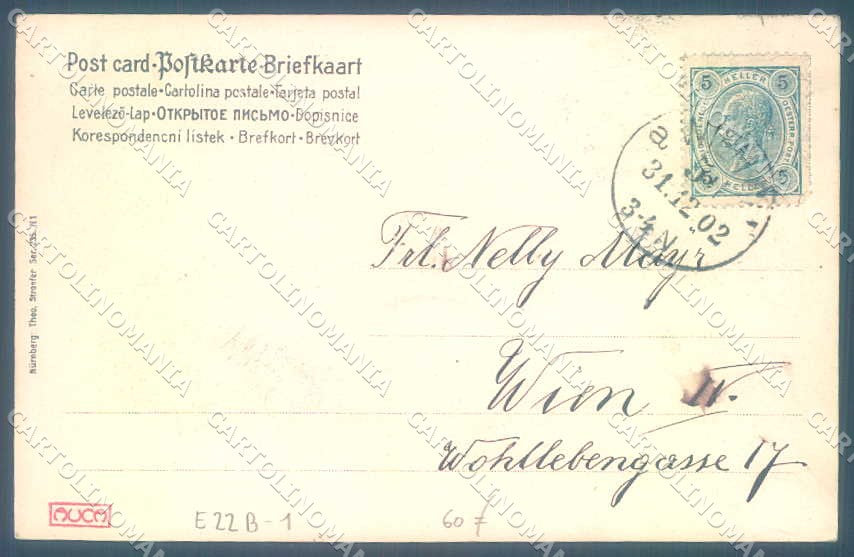Artist Signed Kirchner R. Lady Girls with Good Luck Charms E.22.b-1 pc VK8456 – retro