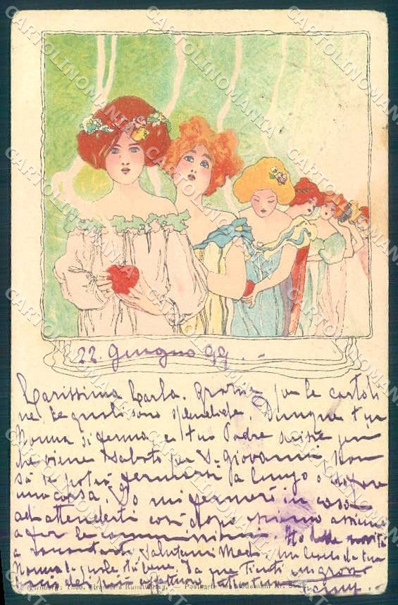 Artist Signed Kirchner R. Lady Coeur Dame #5532 C.1.b-8 CORNER CREASED pc VK8465 – fronte
