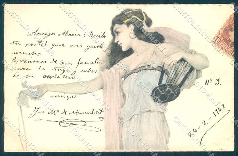 Artist Signed Kirchner R. Lady Klytia Maid Athens G.2.a-9 MM Vienne pc VK8511 – fronte