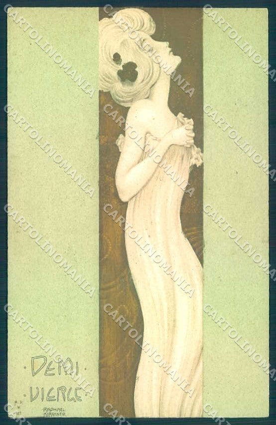 Artist Signed Kirchner R. Lady Demi Vierge Half Virgin D.3.a-3 postcard VK8542 – fronte