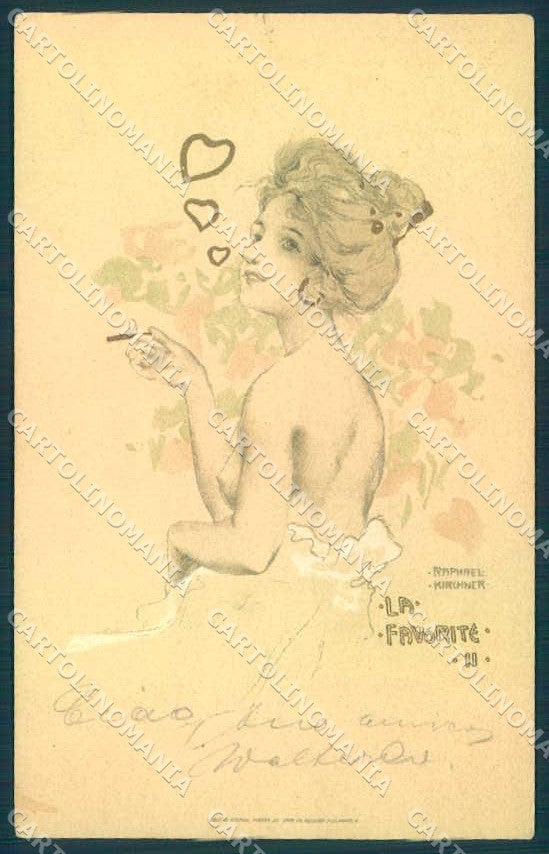 Artist Signed Kirchner R. Lady La Favorite The Favourite IV D.10.a-2 pc VK8546 – fronte