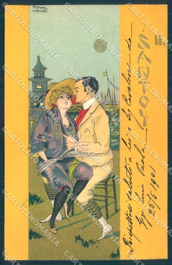 Artist Signed Kirchner R. Lady Santoy D.18.a-2 postcard VK8571 – fronte