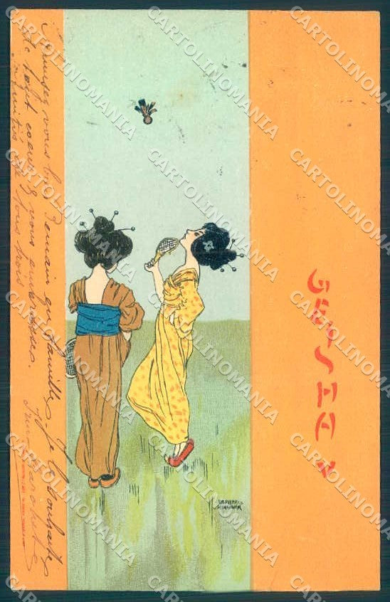 Artist Signed Kirchner R. Lady Geisha D.8/1.a-5 postcard VK8643 – fronte