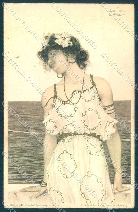 Artist Signed Kirchner R. Lady Greek Vergins D.30.a-4 postcard VK8689 – fronte