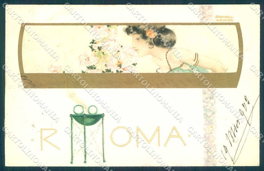 Artist Signed Kirchner R. Lady Roma D.17.a-9 postcard VK8703 – fronte
