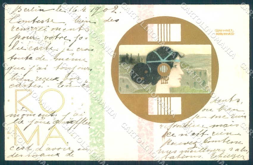 Artist Signed Kirchner R. Lady Roma D.17.a-6 postcard VK8705 – fronte