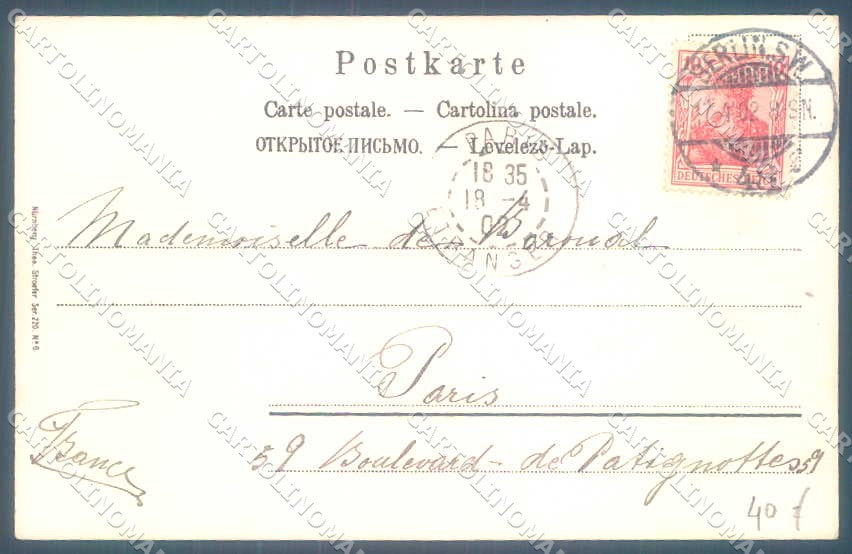 Artist Signed Kirchner R. Lady Roma D.17.a-6 postcard VK8705 – retro