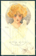 Artist Signed Kirchner R. Lady Girls Heads in a Circle #251 D.27/1.a-3 pc VK8708 – fronte